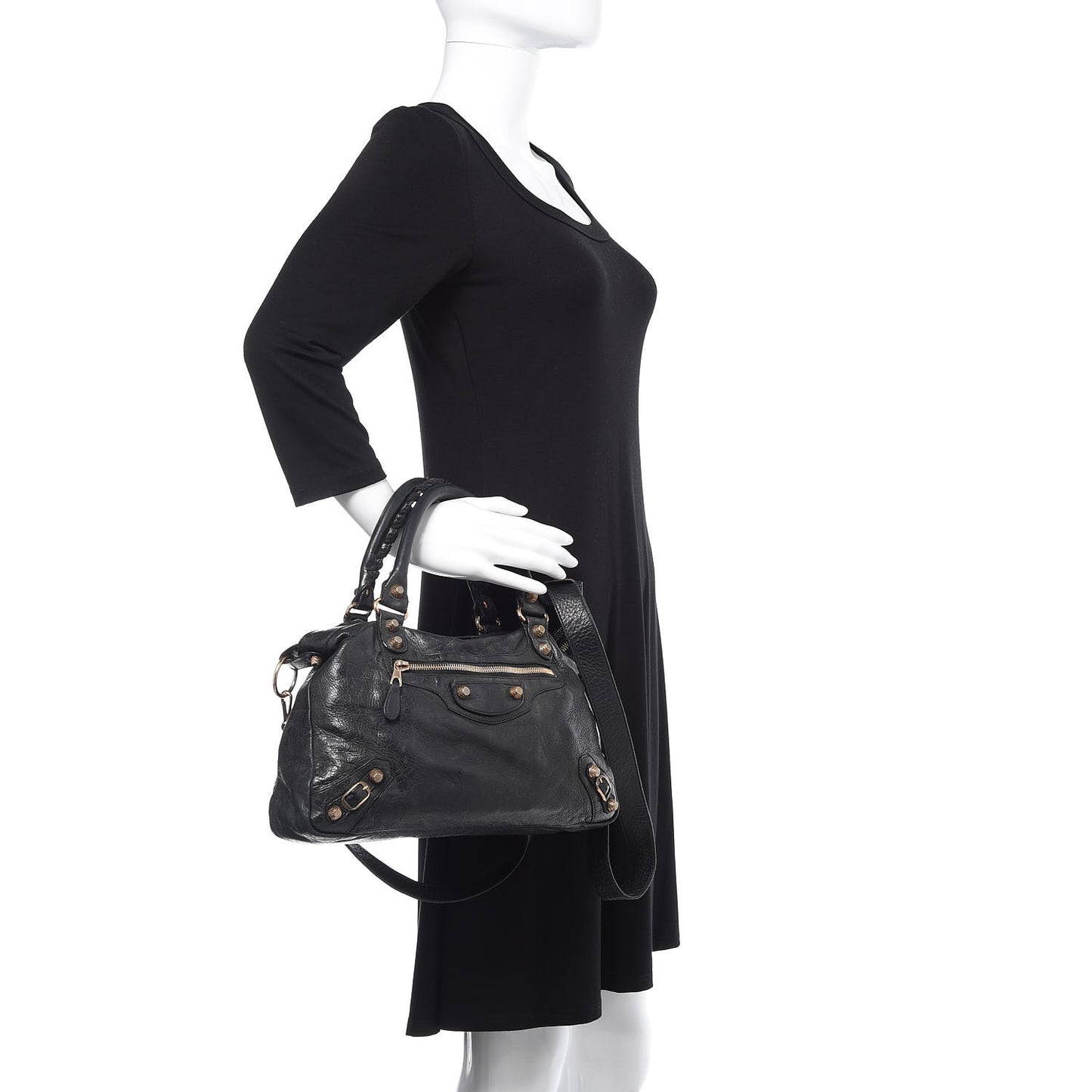 Agneau Giant 12 Rose Gold Hardware Town Black