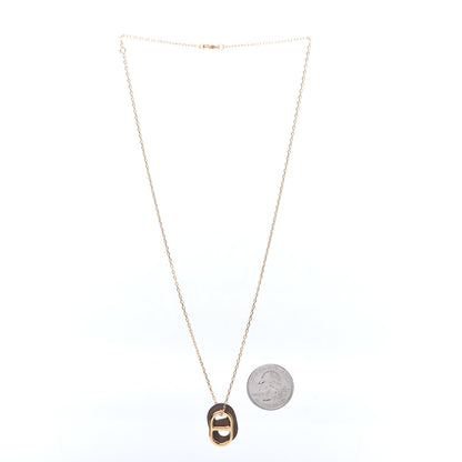 Hermes Swift O'Maillon Pendant Necklace Etoupe 2 of 7