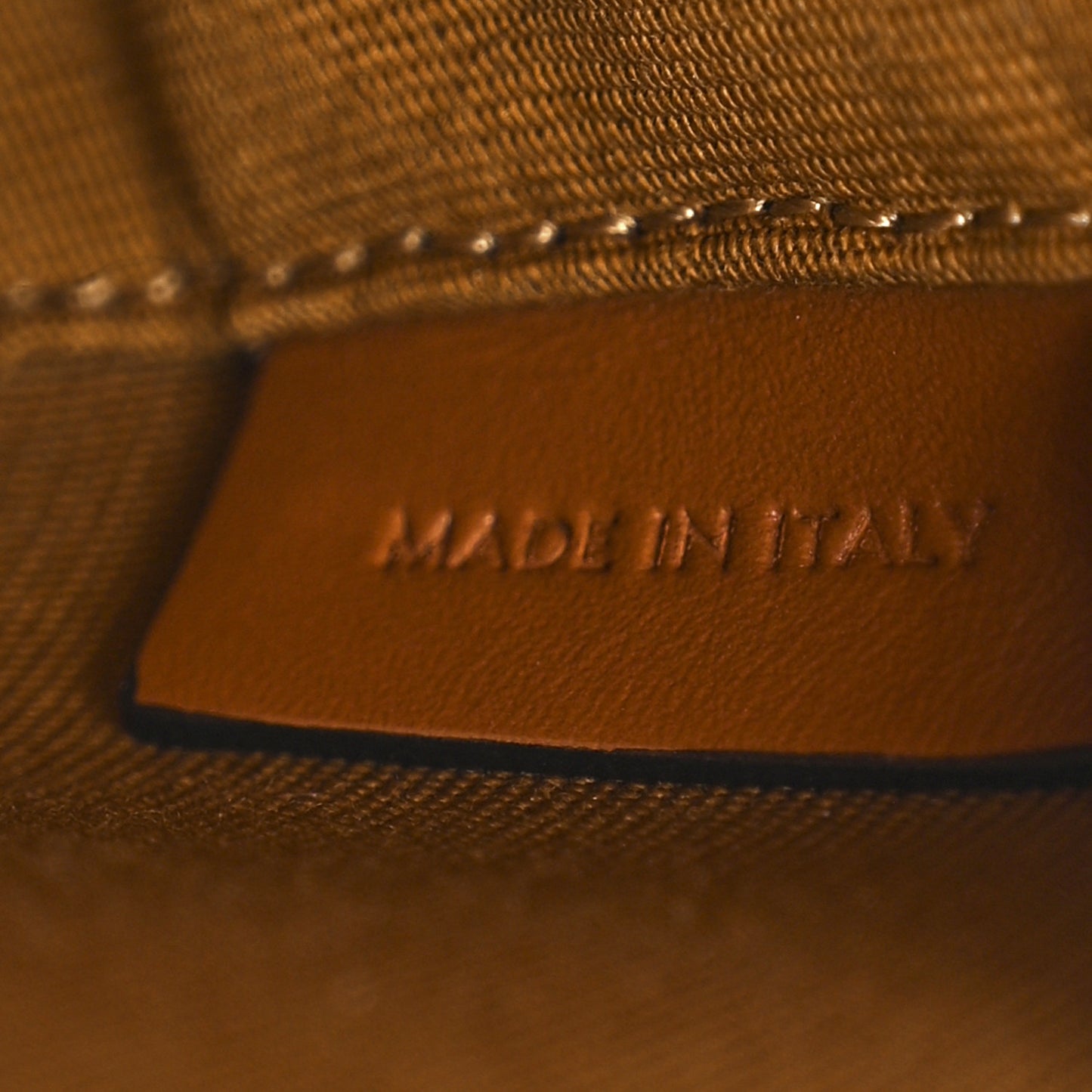 Canvas Calfskin Triomphe Mini Besace Tan