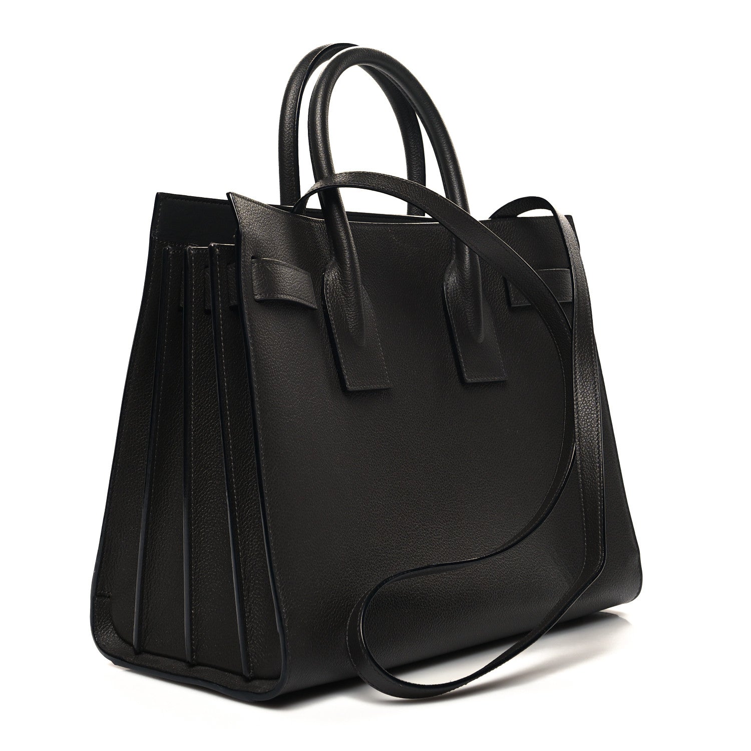 Saint Laurent Grained Calfskin Small Sac De Jour Fog 3 of 12