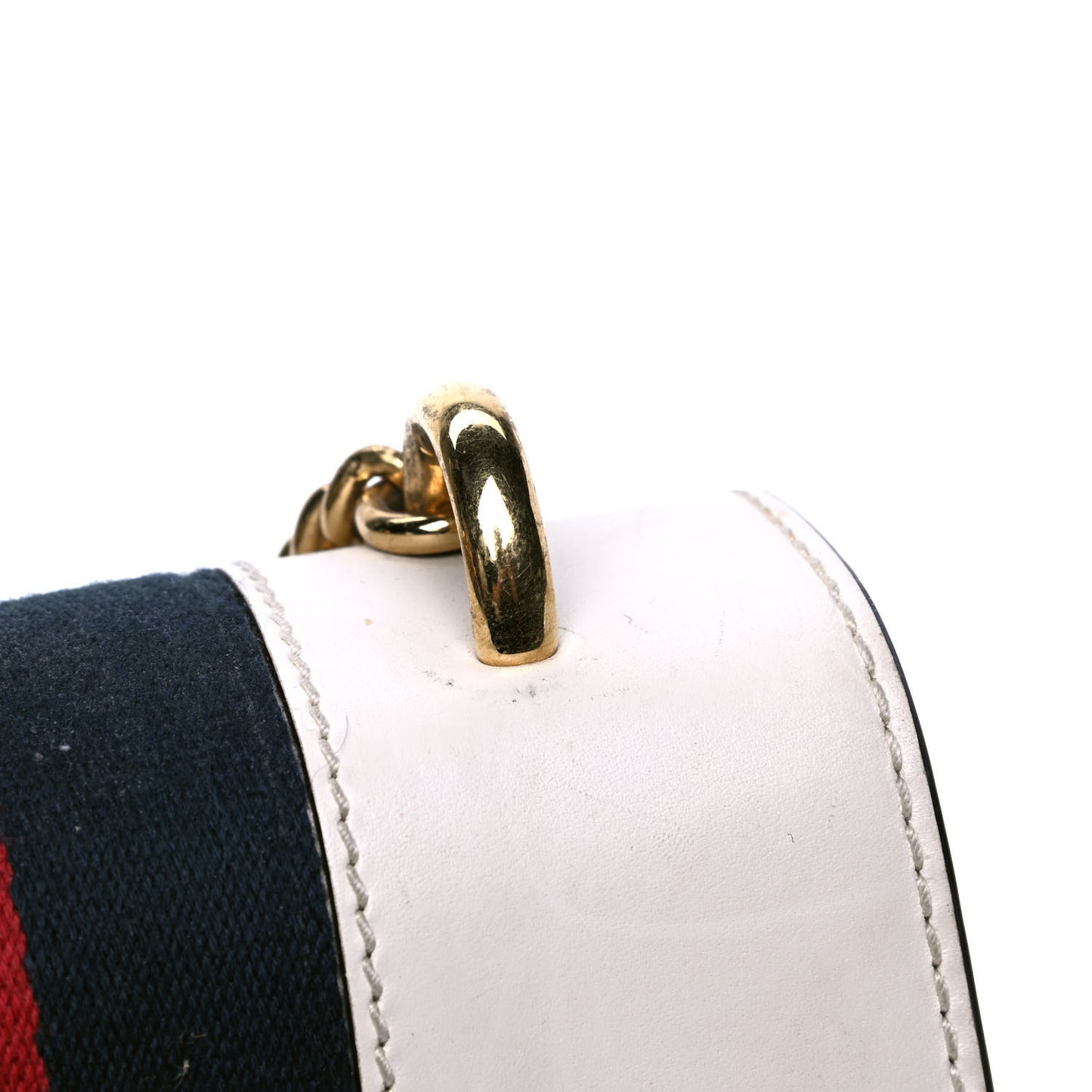 Calfskin Mini Sylvie Chain Shoulder Bag White