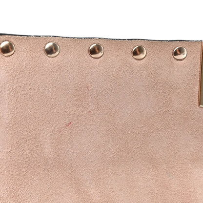 Valentino Garavani Craquele Nappa Medium Rockstud Spike Shoulder Bag Water Rose 14 of 18