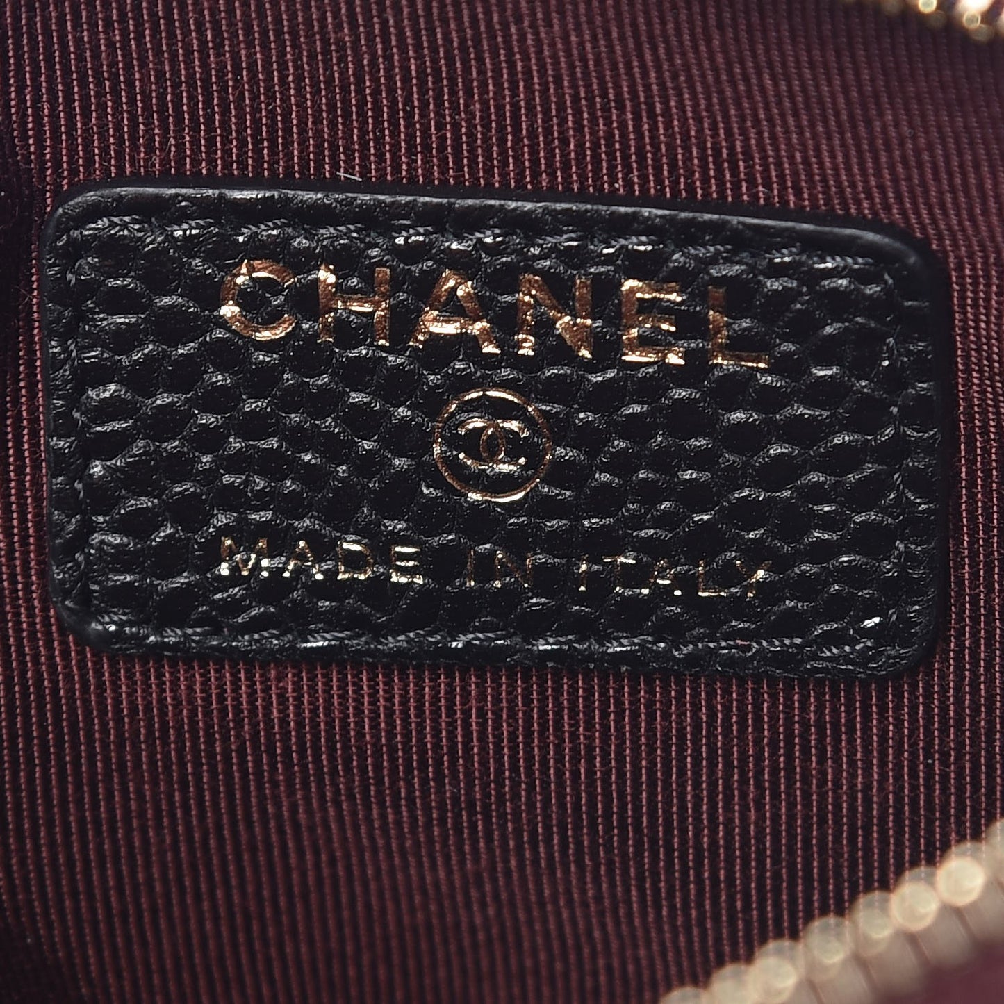 Caviar Quilted Small Cosmetic Case Black