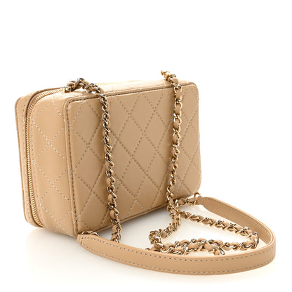 Chanel Lambskin Quilted Coco Click Bag Dark Beige 3 of 11