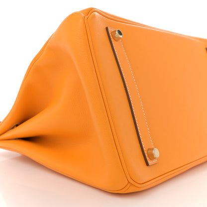 Hermes Epsom Candy Birkin 35 Jaune D'Or Feu 9 of 11