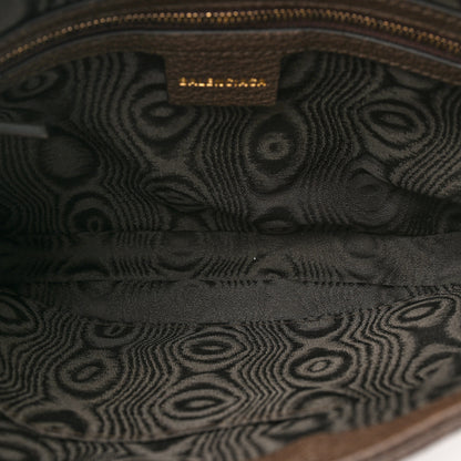 Gucci X BALENCIAGA BB Supreme Monogram Calfskin Web Small Jackie 1961 Hobo Beige Ebony 5 of 9