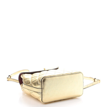 Mulberry Metallic Smooth Calfskin Quilted Mini Bayswater Backpack Gold 4 of 8