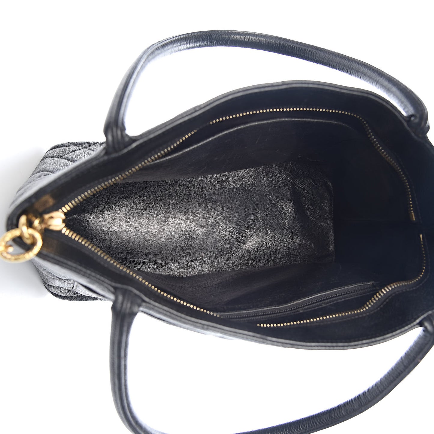 Caviar Quilted Medallion Tote Black