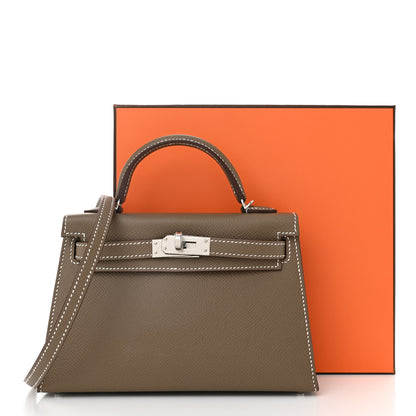 Hermes Epsom Mini Kelly Sellier 20 Etoupe 11 of 11