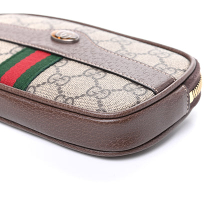 Gucci GG Supreme Monogram Ophidia Phone Case Wristlet Brown 8 of 9