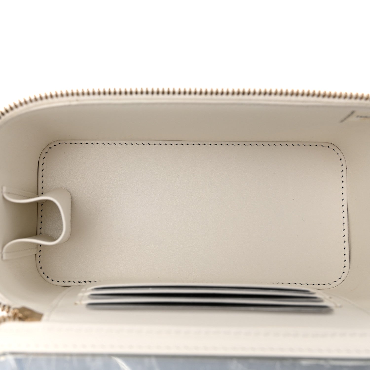 Chanel Caviar Quilted Small Vanity Case With Chain White 5 of 12