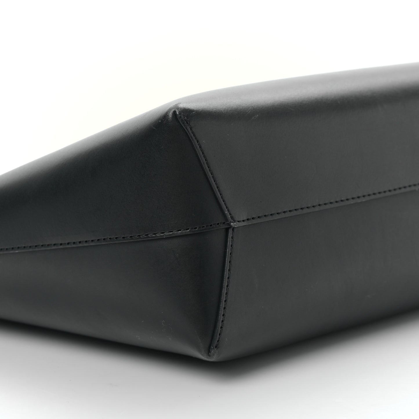 Calfskin Large Shopping Tote Black Flamma