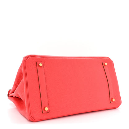 Hermes Taurillon Clemence BIRKIN 35 Rose Jaipur 4 of 14