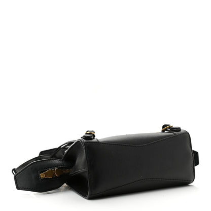 Balenciaga Smooth Calfskin Neo Classic Brass Hardware Nano City Crossbody Black 4 of 11
