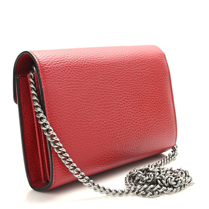 Gucci Calfskin Mini Dionysus Chain Wallet Hibiscus Red 3 of 11