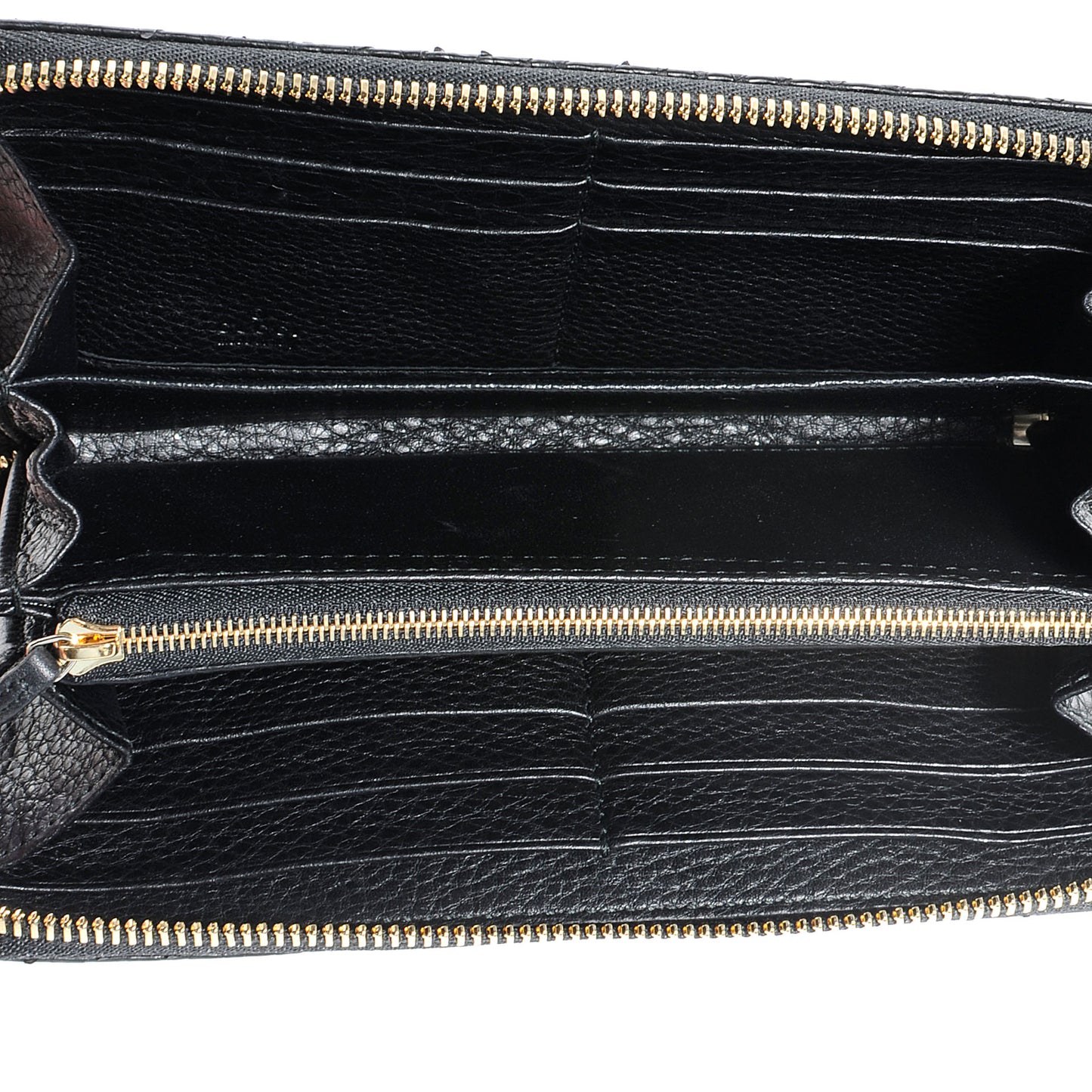 Python Soho Zip Around Wallet Black