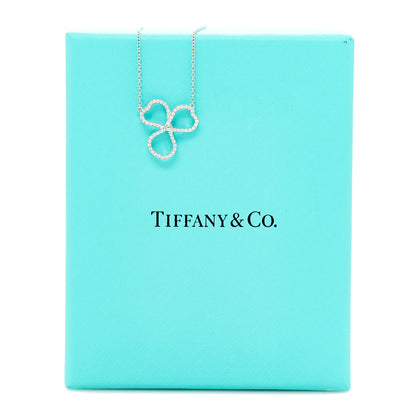 Tiffany Platinum Diamond Small Paper Flowers Pendant Necklace 5 of 5