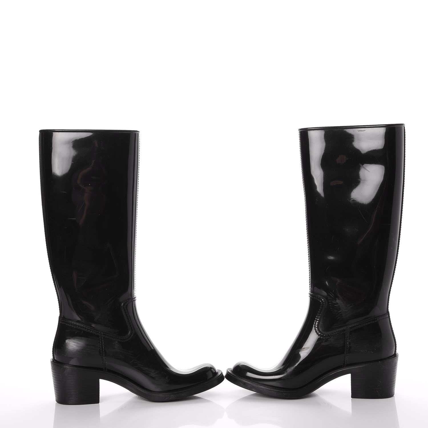 Gucci GG Rubber Rain Boot 37 Nero Black 5 of 18
