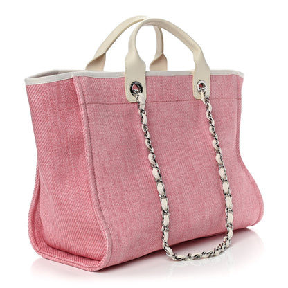 Chanel Canvas Medium Deauville Tote Pink 3 of 11