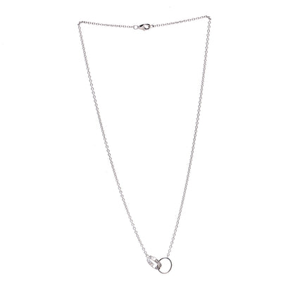 Cartier 18K White Gold Interlocking LOVE Necklace 2 of 4