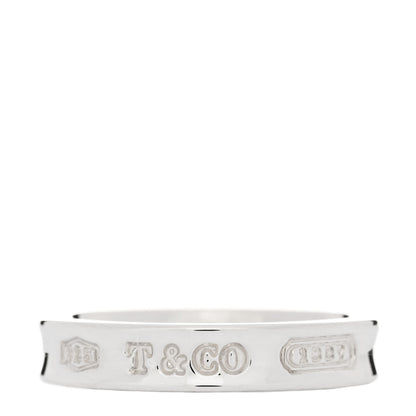 Tiffany Sterling Silver Narrow 1837 Band Ring 52 6 1 of 4