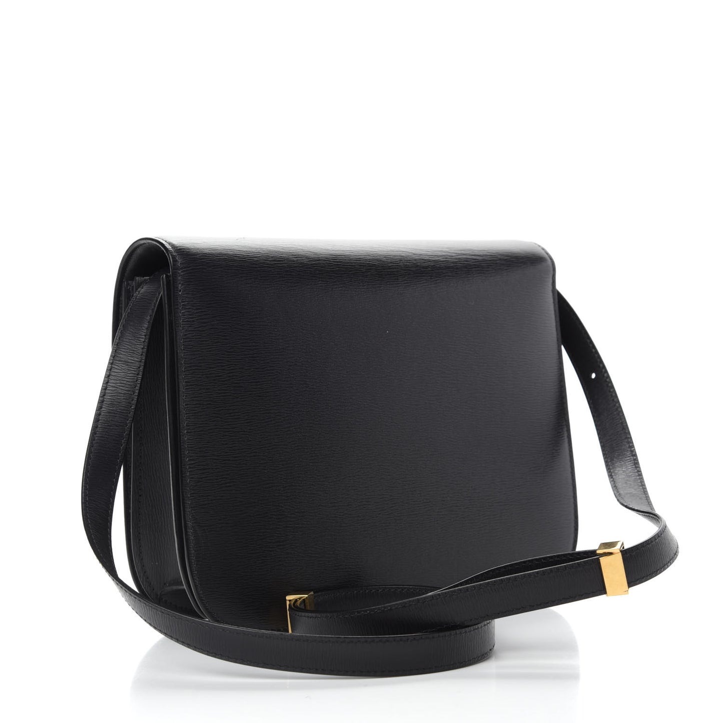 Liege Calfskin Medium Classic Box Flap Bag Black
