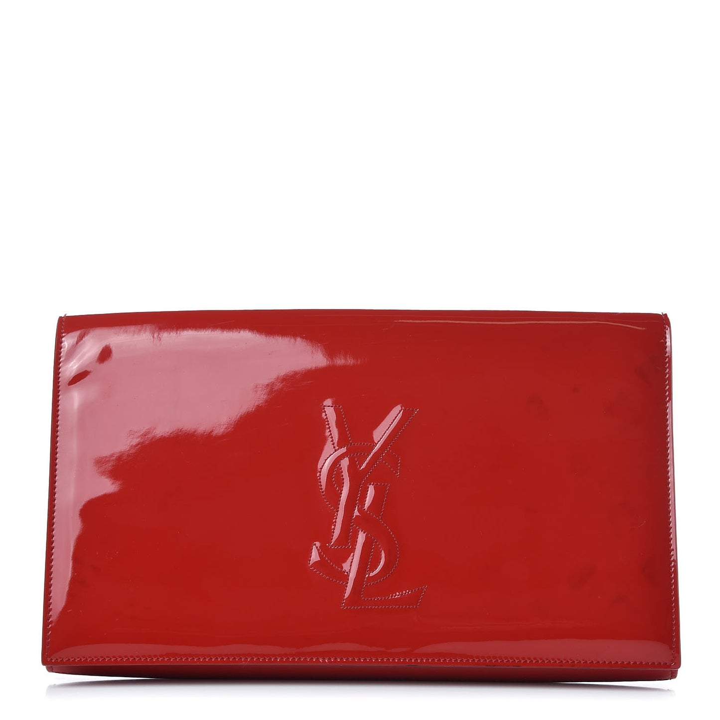 Patent Monogram Large Belle De Jour Clutch Red