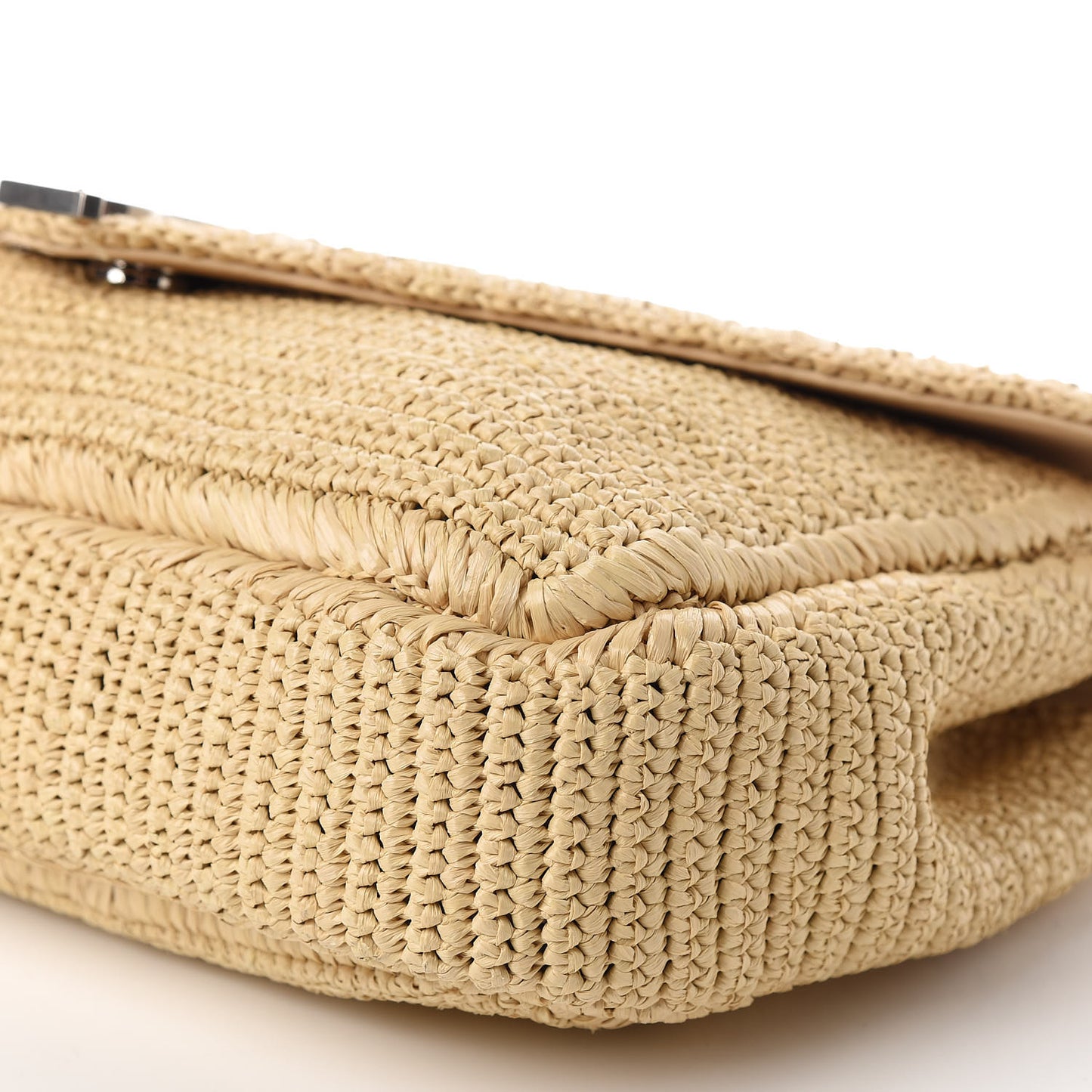 Raffia Monogram Large College Satchel Naturale