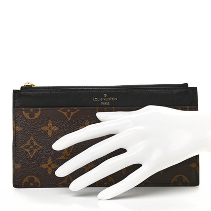 Louis Vuitton Monogram Slim Purse Black 2 of 7