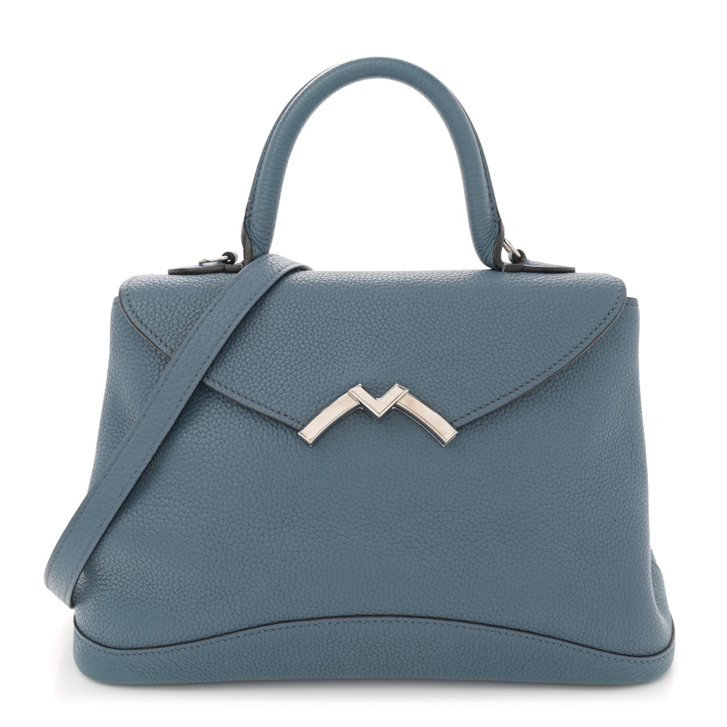 Moynat Taurillon Blush Gabrielle PM Blue 1 of 12
