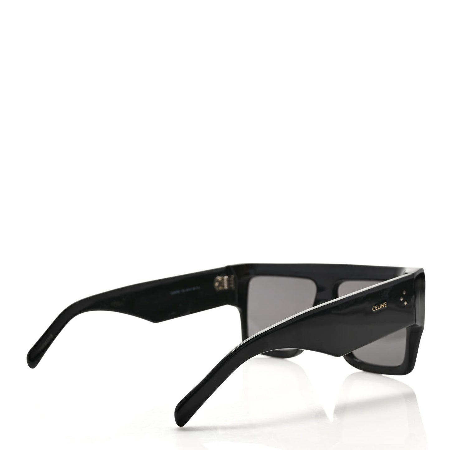 Acetate Flat Top Rectangular Sunglasses CL400921 Black