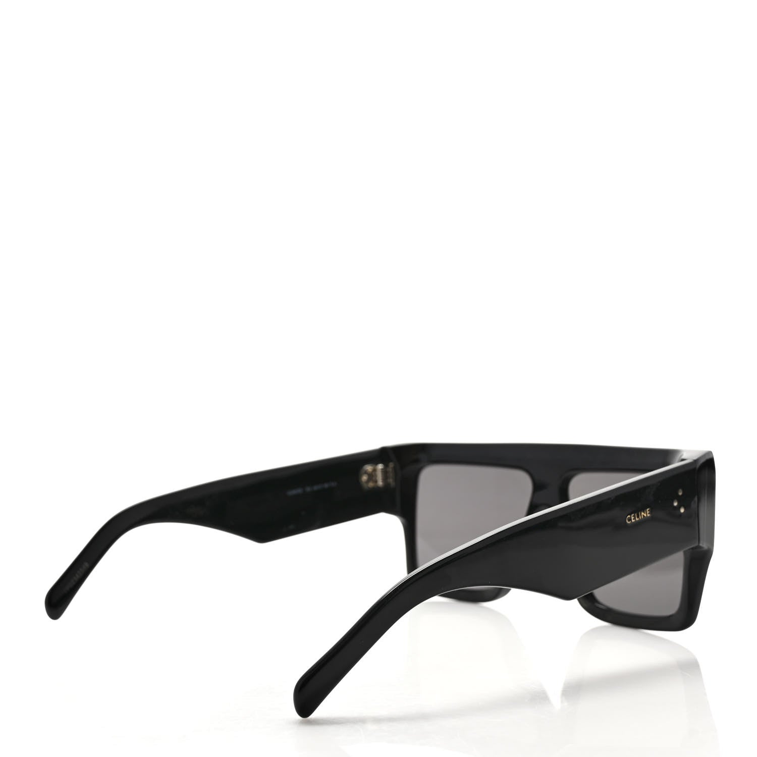 Celine Acetate Flat Top Rectangular Sunglasses CL400921 Black 4 of 7