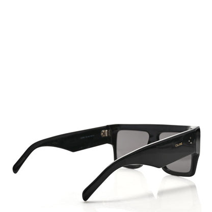 Celine Acetate Flat Top Rectangular Sunglasses CL400921 Black 4 of 7