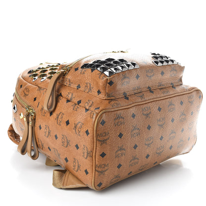 MCM Visetos Studded Medium Stark M Backpack Cognac 3 of 8