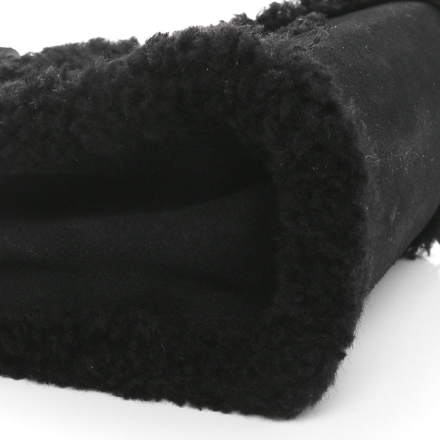 Telfar X UGG Suede Shearling Small Shopping Bag Black 9 of 9