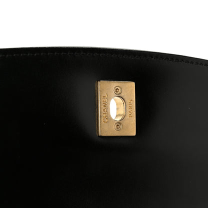 Chanel Shiny Calfskin Quilted Suede Goatskin Mini Messenger Black 6 of 10