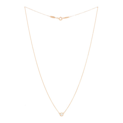 Tiffany 18K Rose Gold Diamond .21ct Elsa Peretti Diamonds by the Yard Pendant Necklace 2 of 3