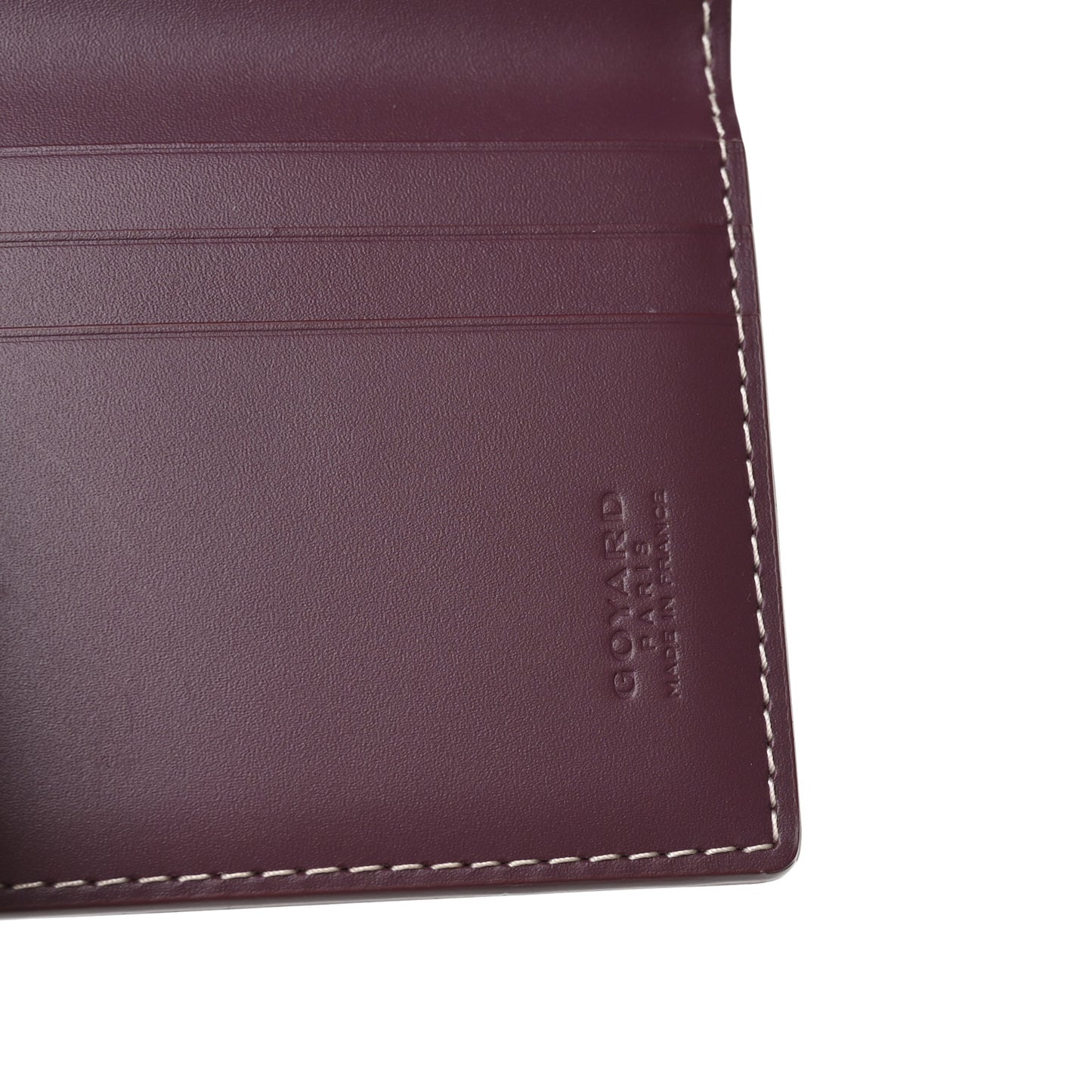 Goyardine Saint Marc Folding Card Case Bordeaux