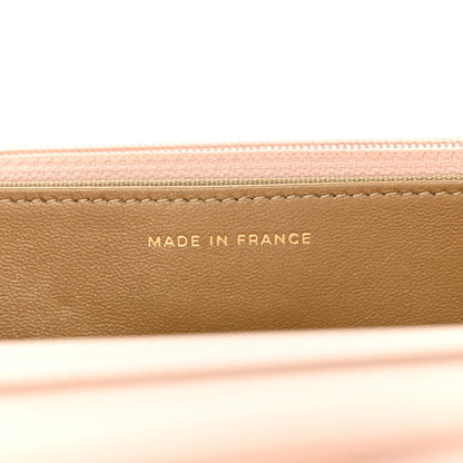 Chanel Lambskin Quilted CC Pearl Crush Wallet on Chain WOC Beige 7 of 12
