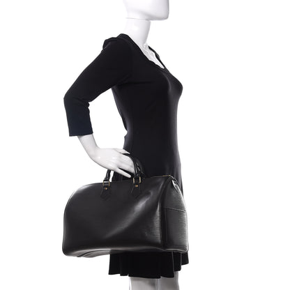 Louis Vuitton Epi Speedy 35 Black 2 of 15
