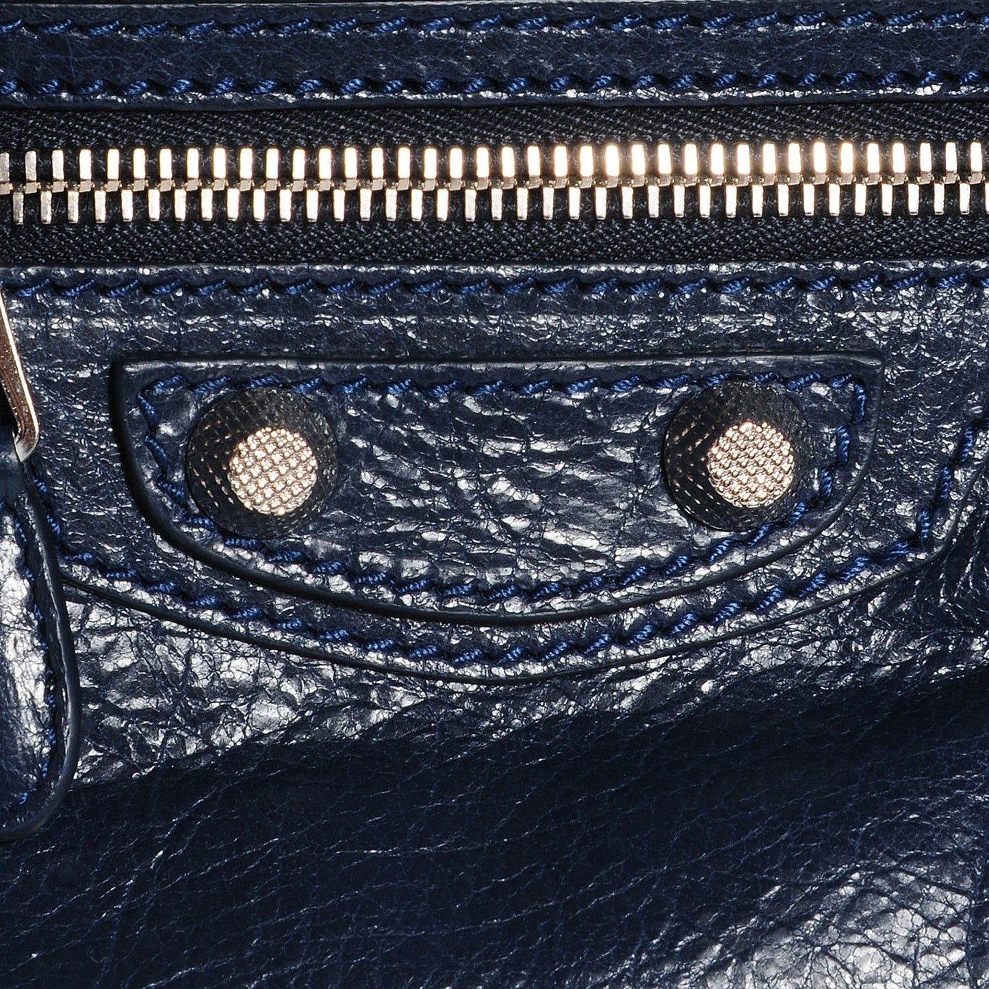 Agneau Giant 12 Silver Hardware Hip Bleu Obscur