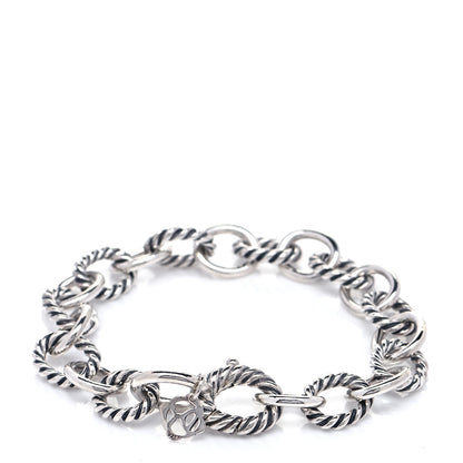 David Yurman Sterling Silver 10mm Medium Oval Link Bracelet 3 of 6