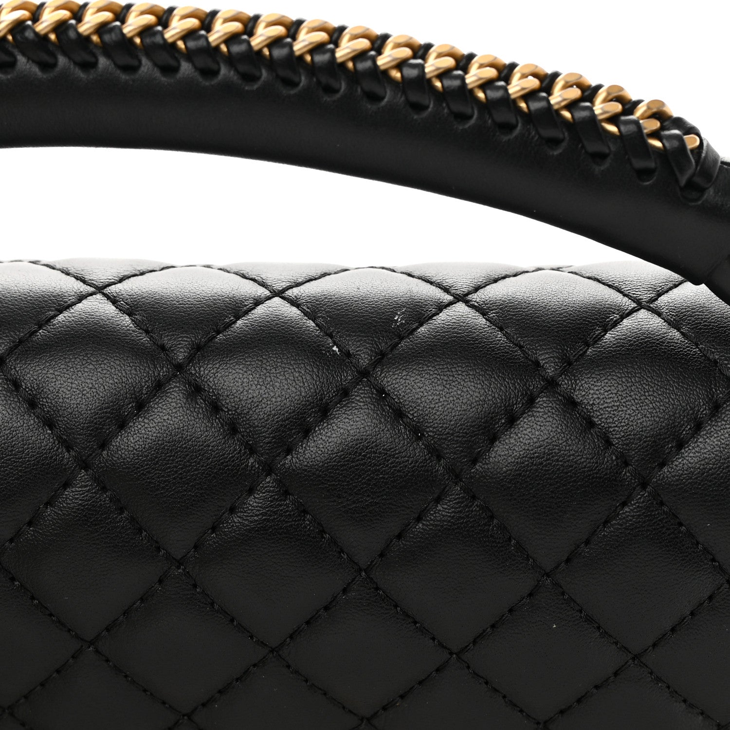 Chanel Calfskin Quilted Medium Boy Top Handle Flap Black 15 of 16
