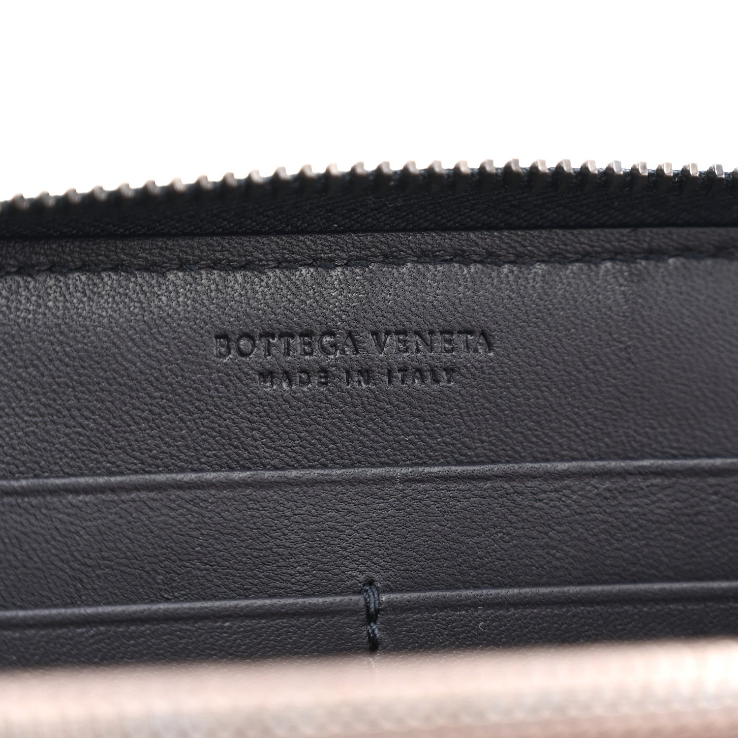 Bottega Veneta Nappa Intrecciato Ayers Zip Around Wallet Black Blue 6 of 11