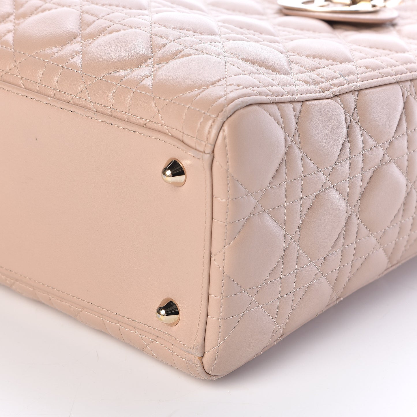 Lambskin Cannage Large Lady Dior Beige