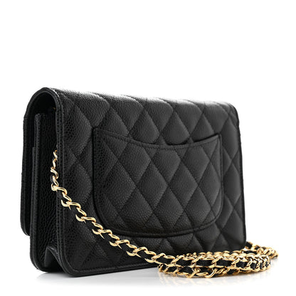 Chanel Caviar Quilted Wallet on Chain WOC Black 3 of 12