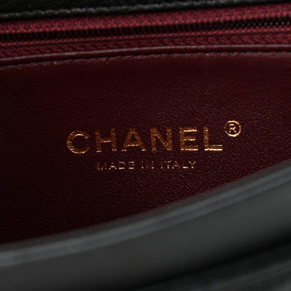 Chanel Shiny Goatskin Diagonal Quilted Small Flap Black 8 of 11