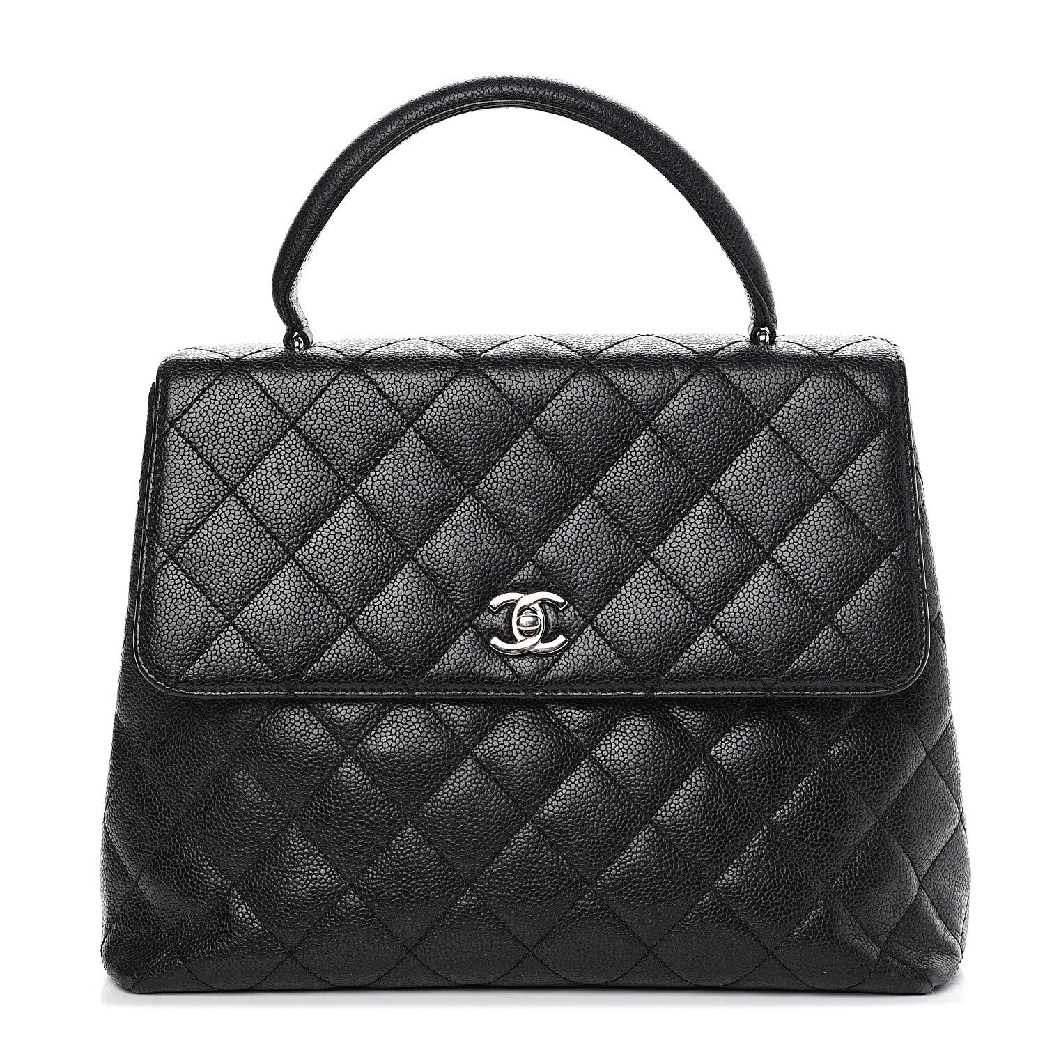 Chanel Caviar Quilted Jumbo Kelly Flap Black 1 of 18