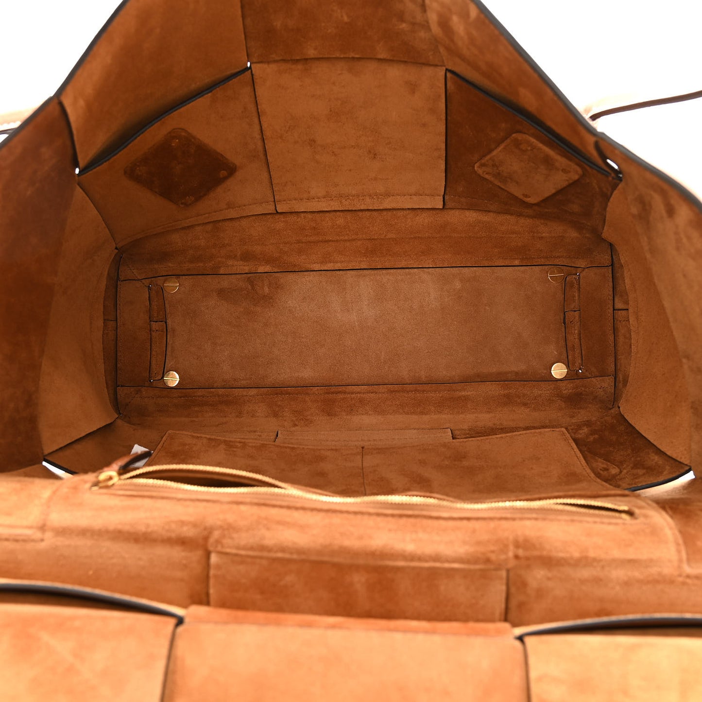 French Calfskin Maxi Intrecciato Large Arco Wood