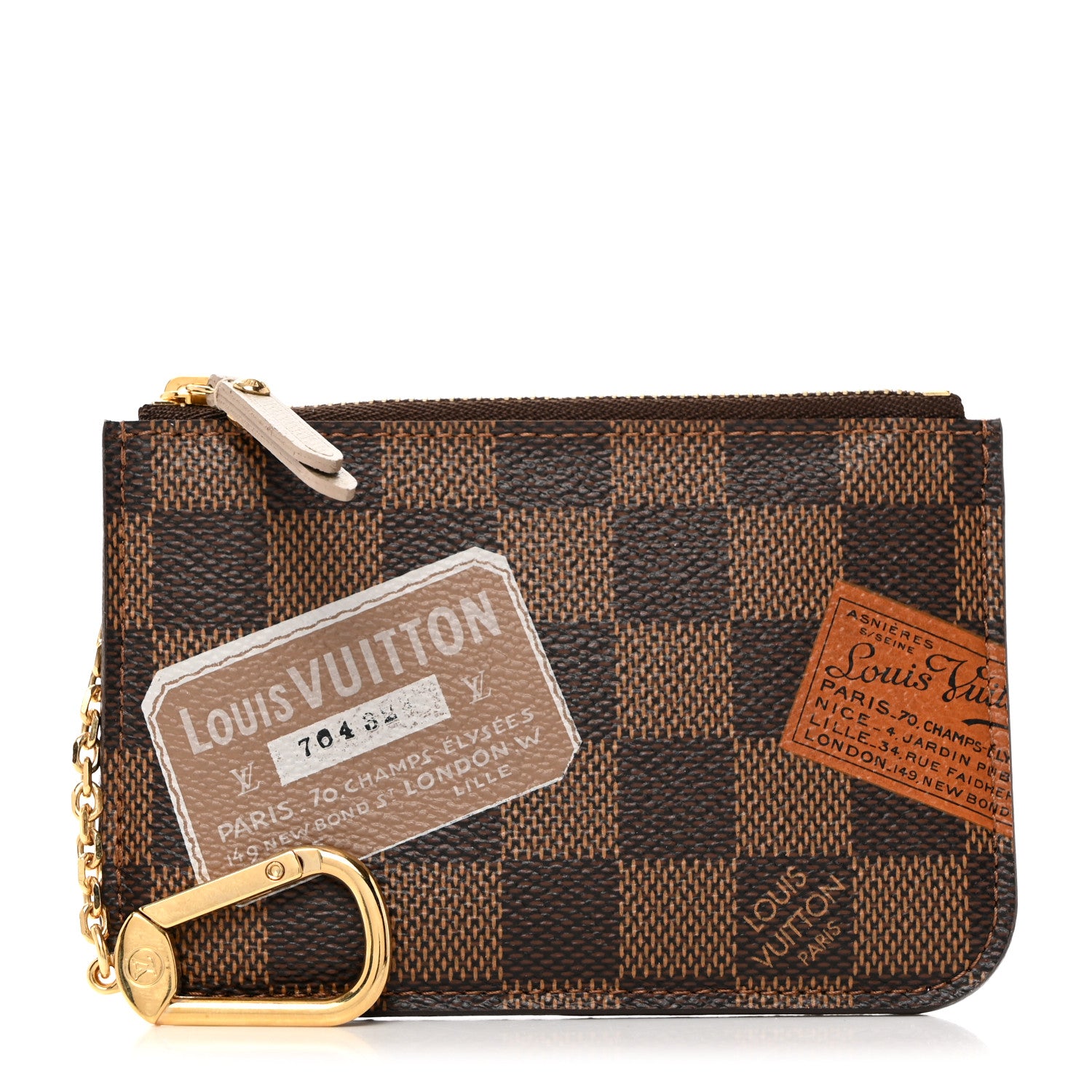 Louis Vuitton Damier Ebene Trunks and Bags Key Pouch 1 of 7